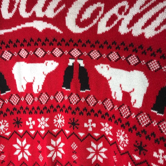 Coca-Cola holiday polar bear sweater women’s small - Picture 2 of 4